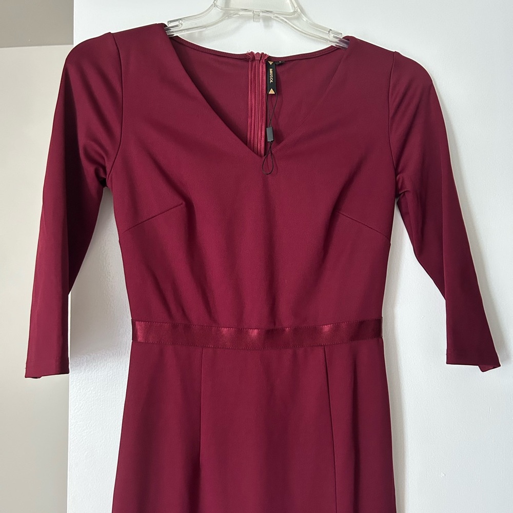Elegant Burgundy Dress